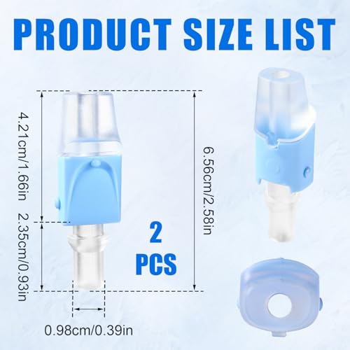2pcs Bite Valve Replacement for Zak Designs Water Bottle, Water Bottle Mouthpiece BPA Free Silicone Spout Replacement Lid for 15/15.5/16/19/25/27oz