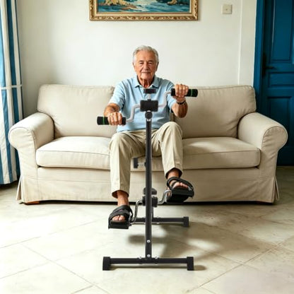 Pedal Exerciser for Seniors, Under Desk Exercise Bike, Low Impact Fitness Pedaler, Adjustable Resistance, Arm & Leg Exerciser for Home, Office, Indoor Physical Therapy, 5-Level Height