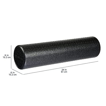 Amazon Basics High Density Foam Roller for Exercise and Recovery, 24 Inches, Black