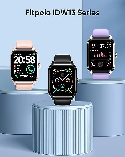 Fitpolo Smart Watch for Men Women with Bluetooth Call, Alexa Built-in 1.8" Blood Oxygen Heart Rate Sleep Fitness Watch, 100 Sports Modes Smartwatch, Activity Tracker for Android iOS Phone - color: White