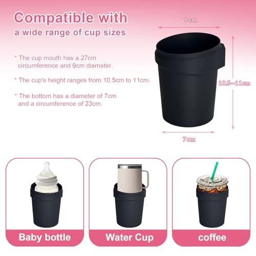 Cup Holder for Thule Glide 3/4/ Spring & Shine Stroller – Holds Stanley Cups, Bottles & Cans, Lightweight Clip-On Drink Holder Attachment, No-Tool Installation