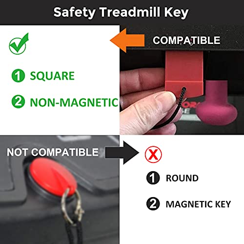 Treadmill Safety Key for Proform Image Weslo Reebok Epic Golds Gym Freemotion and Healthrider Treadmills - color: Upgrade red & black