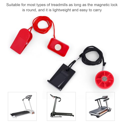 Gosknor 2pcs Treadmill Magnet Safety Key, Magnetic Safety Switch Clip Universal Treadmill Emergency Stop Magnet Running Machines Replacement Parts Accessories - style: Style B