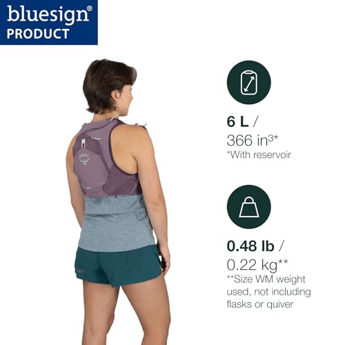 Osprey Dyna 6L Women's Running Hydration Vest with Hydraulics Soft Flasks - color: Purple Dusk, size: Medium