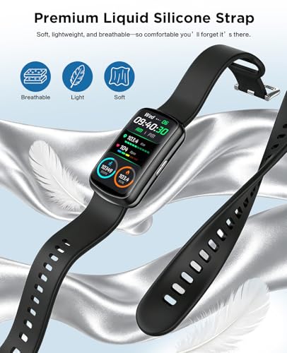 Smart Watch Fitness Trackers for Men Women, 24/7 Health Activity Monitor - color: Black