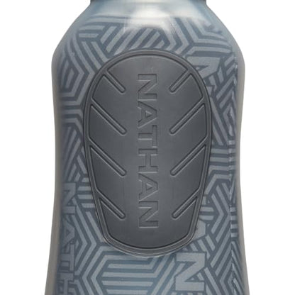 Nathan SpeedDraw 2 Insulated Handheld Running Water Bottle Flask 18oz – Double-Wall Insulation, Ergonomic Grip, Blast Valve Cap, Phone & Key Storage Pockets, Reflective Design - color: 18oz Insulated - Ribbon Red