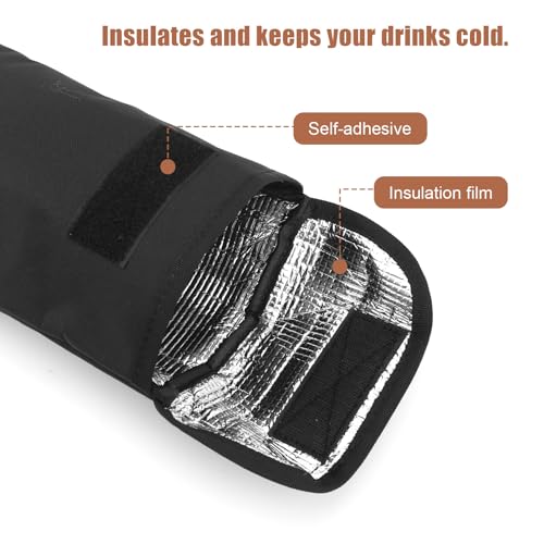 BOXOB Water Bladder Insulator Bag with Cleaning Kit, Oxford Cloth Hydration Insulation Sleeve Cover Cooler Accessories for 2L Hydration Bladder for Hiking Camping (Black, No Water Bag Included)