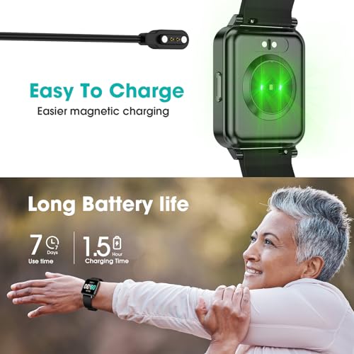 Pedometer Watch Senior Friendly No App No Phone Required, Step Counter - color: Black