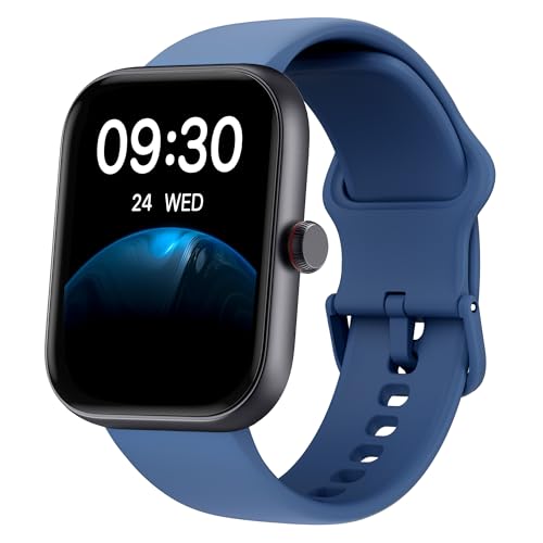 1.91" Smart Watch for Men Women with ALEXA, Fitness Watch for Android iOS - color: Steel Blue