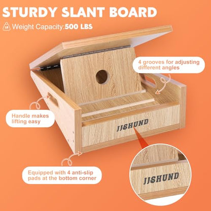 Professional Slant Board for Calf Stretching, Adjustable Wooden Calf Stretcher Incline Board, Calf Stretch Board for Squats Leg Knees Heel Ankle Stretching