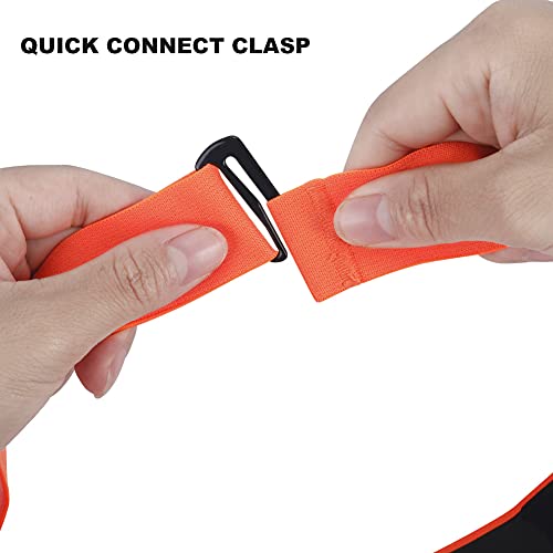 Heart Rate Monitor Chest Strap Fits for Polar H7 H1 Wahoo Tickr Garmin (Black Orange, Standart)