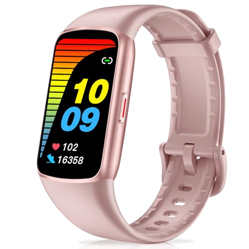 Zeacool Fitness Tracker with 24/7 Heart Rate, Blood Oxygen Sleep Monitor, 123 Sports Modes Calories Smart Watch,IP68 Waterproof Step Counter Activity Trackers Health Pedometer for Women Men - color: Pink