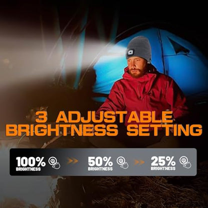 Keains Bluetooth Beanie with LED Light, Gifts for Men Women Dad Husband Him - color: Military Green