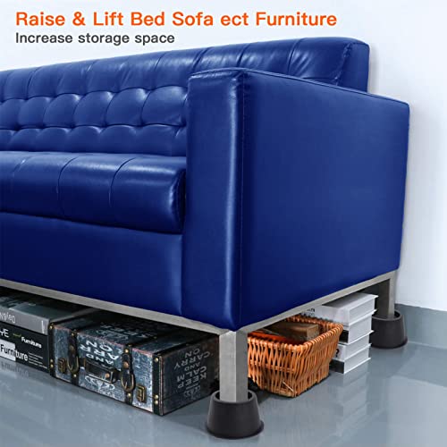 BTSD-home Round Bed Risers 4 Inch - color: 4 Inch, size: 4 Pack