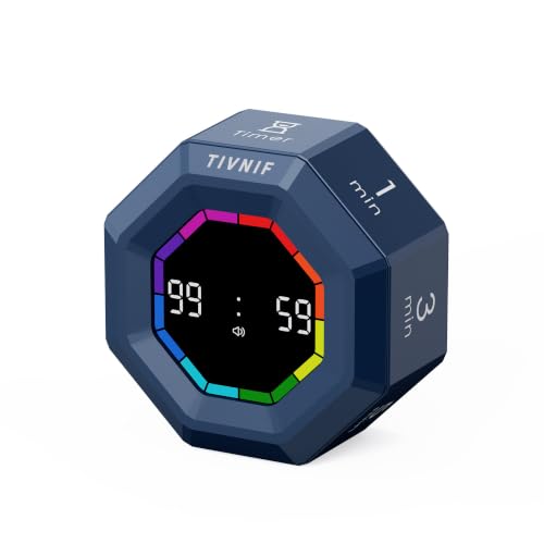 Visual Timer for Kids Kitchen Timer Pomodoro Magnetic Visual Countdown - color: Blue