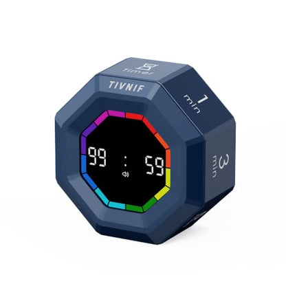 Visual Timer for Kids Kitchen Timer Pomodoro Magnetic Visual Countdown - color: Blue