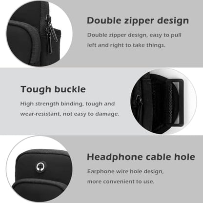 Phone Holder for Running, Universal Adjustable Arm Band Key Card Bag Fit Gym Jogging Hiking Exercise Walking Workout, Running Armband(7 x 3.5 inch)