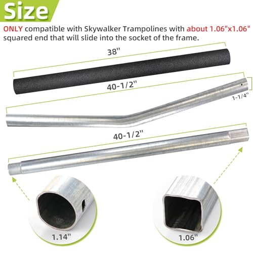 Trampoline Poles Replacement for Skywalker Or Jumpzylla Trampoline Net - style: For Skywalker 4201&4202-1xUpper+1xLower Tube