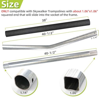 Trampoline Poles Replacement for Skywalker Or Jumpzylla Trampoline Net - style: For Skywalker 4201&4202-2xUpper+2xLower Tubes