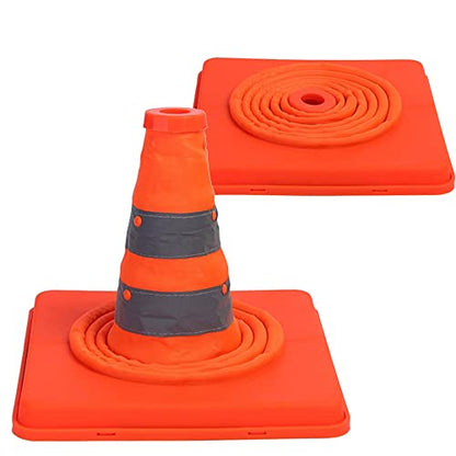Sunnyglade 4 Pack 20 inch Collapsible Traffic Cones Pop up Reflective - size: 20 inch