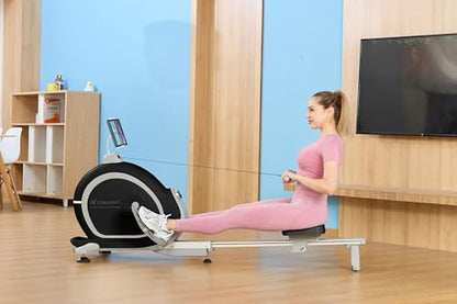 Lifesmart M1 PowerTouch™ Rower, Self Powered Rower Machine of Quiet Resistance, with Magnetic Resistance, 36 Levels Resistance, Max 286lbs Weight Capacity
