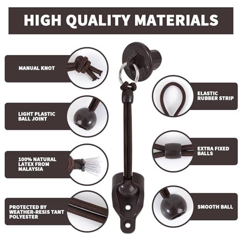 Coolaroo Replacement Parts Bungee End Cap Kit, 2 Sets - color: Browm, size: 2 set bungee kit+end cap