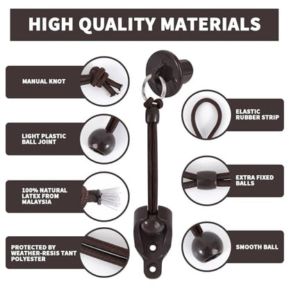 Coolaroo Replacement Parts Bungee End Cap Kit, 2 Sets - color: Browm, size: 2 set bungee kit+end cap