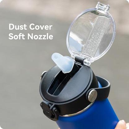 Auto Flip Straw Lid for Hydro Flask 12-64 oz Wide Mouth Bottles - color: 2 Pack