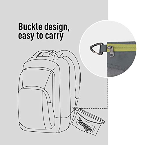 pack all Water-Resistant Zipper Pouch, Mesh Zipper Bag, 14.17"x10.23" - color: Grey, size: Large