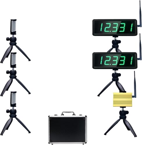YZ Laser Timer for Sprints, Laser Sprint System, Track Laser Timer Stopwatch, Lap/Speed Training/Track Field/Running/Football - style: 2 timers+1 laser