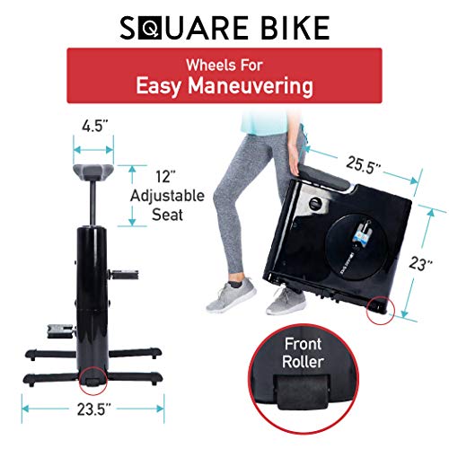 Daiwa Felicity Compact Exercise Bike with 8-Level Magnetic Resistance | Foldable Stationary Fitness Bike for Home & Office Workouts | Quiet Under-Desk Indoor Cycling Bike | Space-Saving Cardio Trainer