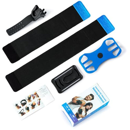 Cikyner 3 in 1 Running Armband, 360° Rotatable & Detachable Sports Armband - color: G4Blue
