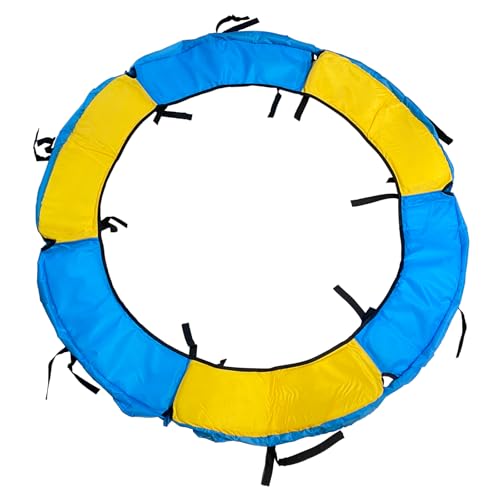 Trampoline Spring Cover,55 60 Inch Replacement Trampoline Safety Pad Tear-Resistant for Round Trampoline Frame - color: Yellow & Blue Mixed Color, size: 55 Inch