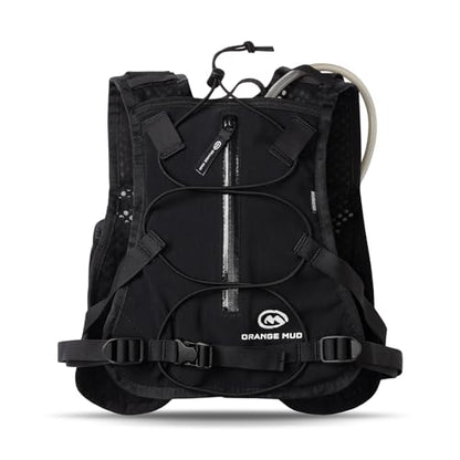 Orange Mud Endurance Pack V3.0 Running Vest – 2L Hydration Backpack for Trail Running, Hiking & Cycling – Lightweight, Breathable Mesh, Gear Pockets, Trekking Pole Loops - color: Black