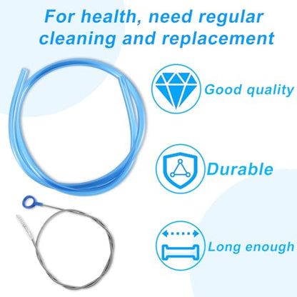 Replacement Tube for Water Bag, with Stainless Steel Tube Cleaner Brush 38.58 Inch Long Premium Hose Replacement for Outdoor Hydration Reservoirs