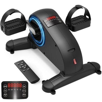 LifeOG Pedal Exerciser Under Desk Bike-Mini Exercise Bike for Seniors & Physical Therapy with 12 Speed Adjustable, Remote Control & LCD Display