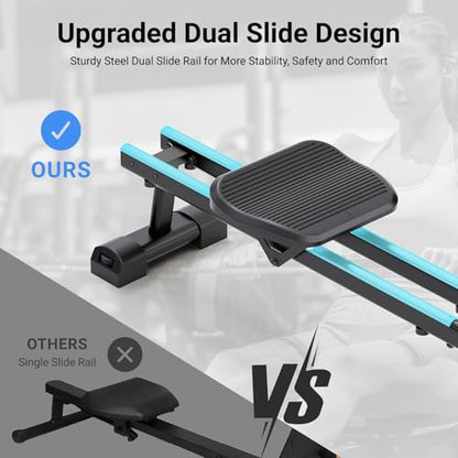 Dripex Rowing Machine, Upgraded Rowing Machines for Home, Magnetic Rower - color: Black/Orange