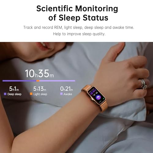 Health Fitness Tracker, Smart Watch with 24/7 Heart Rate and Blood Oxy-gen Monitor, Sleep Tracker with IP68 Waterproof, Activity Tracker Pedometer Step Counter for Women Men - color: Pink Gold