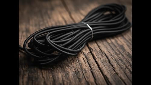 Bungee Shock Cord, 1/5 Inch (5mm) x 30 ft Elastic Cord - Heavy Duty Elastic Rope with Real Rubber Core, High UV Resistance for Tie Downs, Kayak, Cargo, Tarp, Canopy, Camping Gear