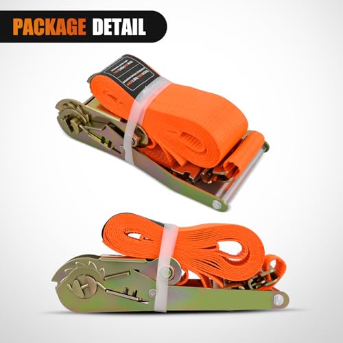 Nilight E-Track Ratchet Straps 2 Pack 2" x 12' - color: 2" x 12' E-Track Ratchet Straps