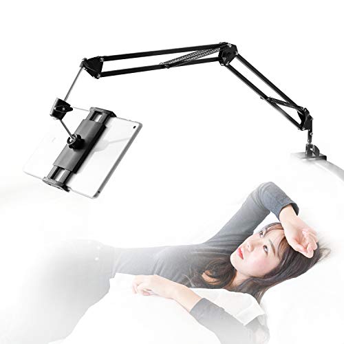 SAMHOUSING Tablet Stand for Bed,360 Degree Rotating Bed Tablet Mount Holder Stand with Aluminum Arm for iPad,iPhoneXS,N-Switch, Amazon Kindle Fire,or Other 4.7~12.9 inch-Screen Devices