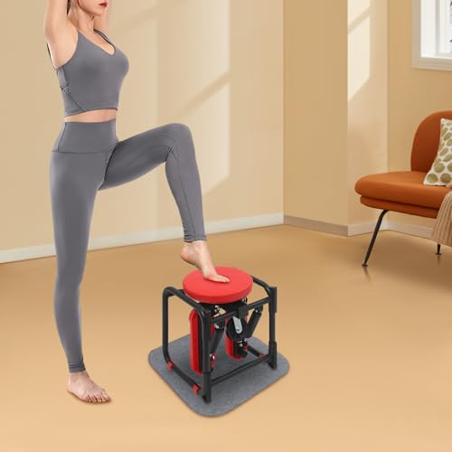 Mini Stepper with Bands & Monitor - 330LBS Hydraulic Full Body Workout, Silent Space Saving Exercise Equipment for Home Cardio, Arms, Legs & Glutes - color: Red