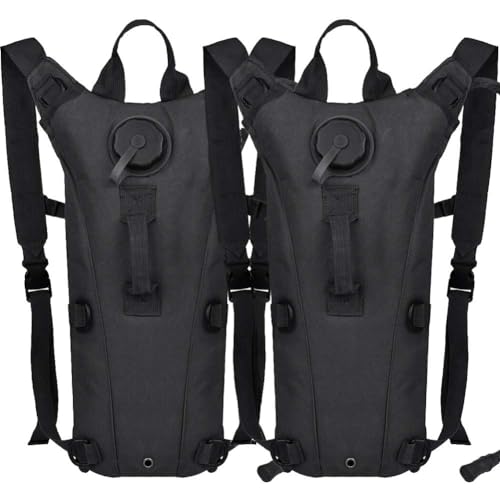 Running Hydration Vest Pack Tactical 3L Water Bladder Backpack Bag for Cycling Marathon Hiking Daypack Men & Women - color: Black 2