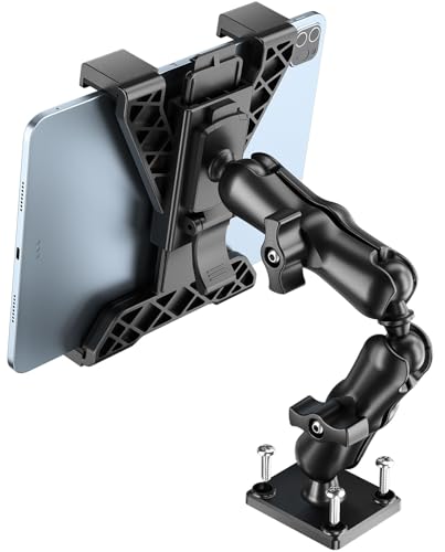 OHLPRO Tablet Holder for Truck, Heavy Duty iPad Mount for Drill Base 360°Adjustable 2-Stage Arm Car Stand for All 7" - 11.5" iPad Pro,Mini,Samsung Tab,Nexus, Great for Desks,Wall, Businesses - size: 2-Stage Arm