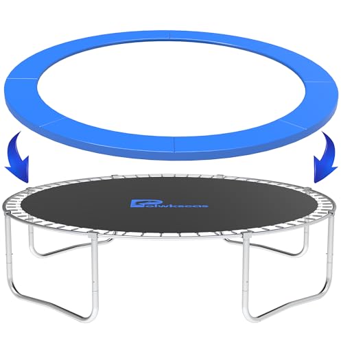 Trampoline Pad 10ft 12ft 14ft 15ft 16ft Trampoline Replacement Safety Pad, Waterproof and Tear-Resistant Safety Spring Cover Round Frame Pad, Trampoline Pad Replacement - color: Blue, size: 10FT