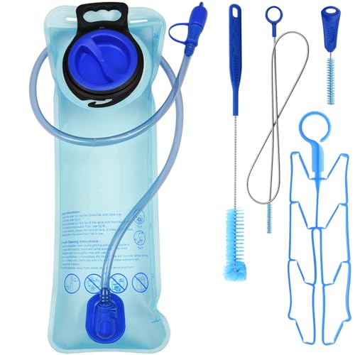 1.5L/2L/2.5L/3L Large Opening Hydration Bladder for Cycling Hiking Camping - color: 3L, 1 Pack + 1 Set Bladder Cleaning Kit