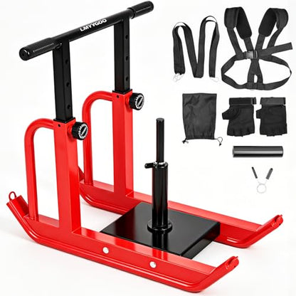 Heavy-Duty Training Sled, 5-Level Height Adjustment, Push/Pull Dual-Use