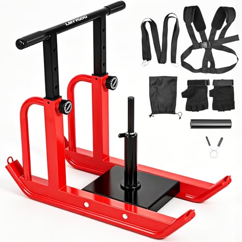 Heavy-Duty Training Sled, 5-Level Height Adjustment, Push/Pull Dual-Use