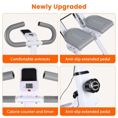 Stair Stepper for Home Gym Exercise, Vertical Climber Exercise Machine for Full Body Workout, Compact Folding Cardio E xercise Climber with Adjustable Handlebar
