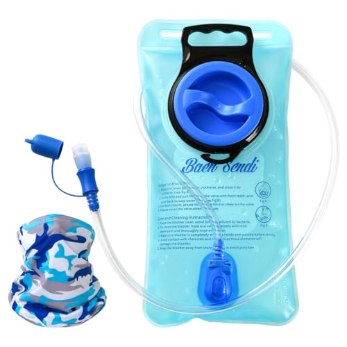 2 Pack Hydration Bladder 2 Liter/70 oz - 1.5L 2.5L 3L Water Bladder - BPA Free Hydration Pack Replacement - BPA Free Hydration Pack Replacement - color: 1- Pack（one light blue）, size: 1.5 Liter